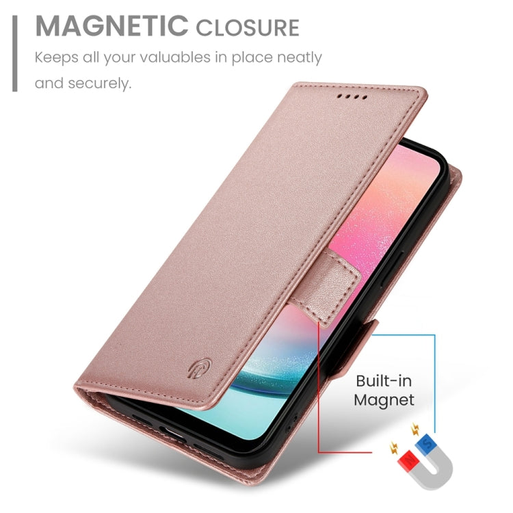 Custodia per telefono in pelle smerigliata magnetica con fibbia laterale, For Samsung Galaxy A24 4G Global, For Samsung Galaxy A14 4G / 5G, For Samsung Galaxy A34 5G
