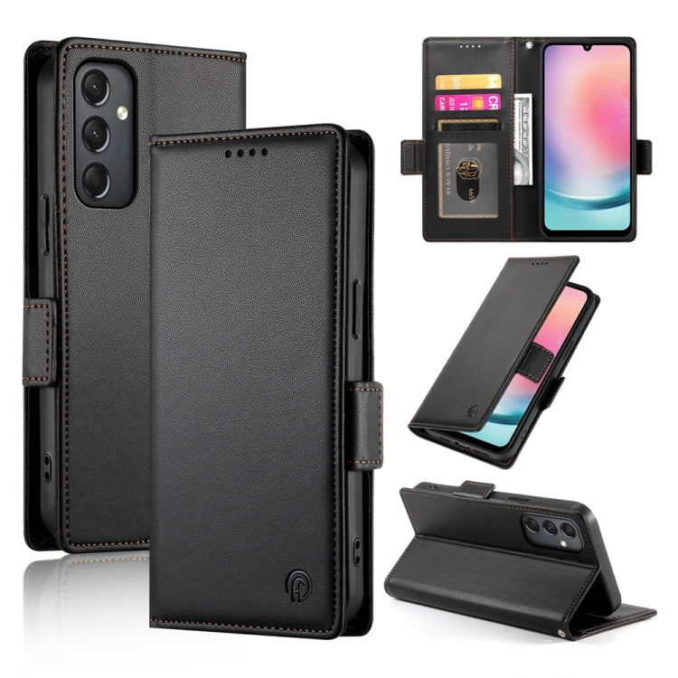 Custodia per telefono in pelle smerigliata magnetica con fibbia laterale, For Samsung Galaxy A24 4G Global, For Samsung Galaxy A14 4G / 5G, For Samsung Galaxy A34 5G