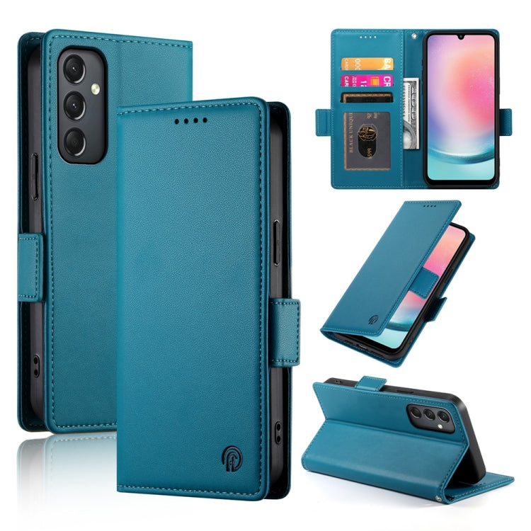Custodia per telefono in pelle smerigliata magnetica con fibbia laterale, For Samsung Galaxy A24 4G Global, For Samsung Galaxy A14 4G / 5G, For Samsung Galaxy A34 5G