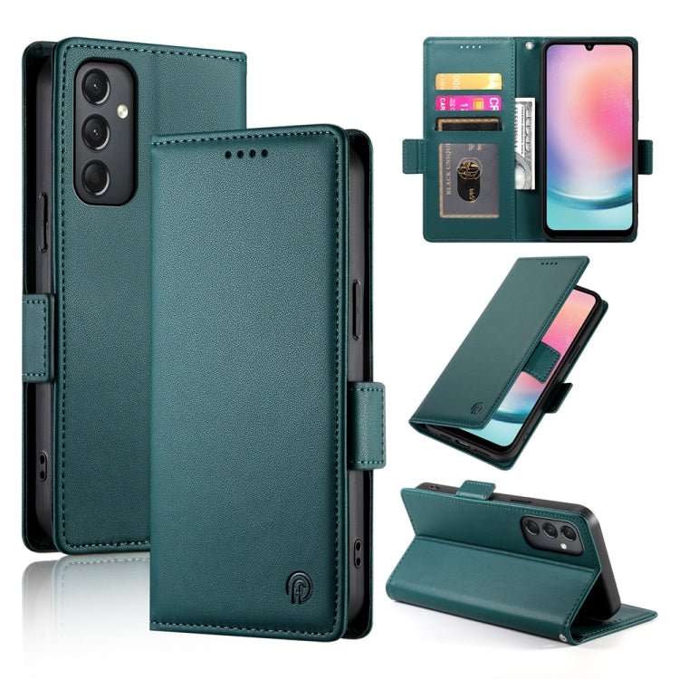 Custodia per telefono in pelle smerigliata magnetica con fibbia laterale, For Samsung Galaxy A24 4G Global, For Samsung Galaxy A14 4G / 5G, For Samsung Galaxy A34 5G