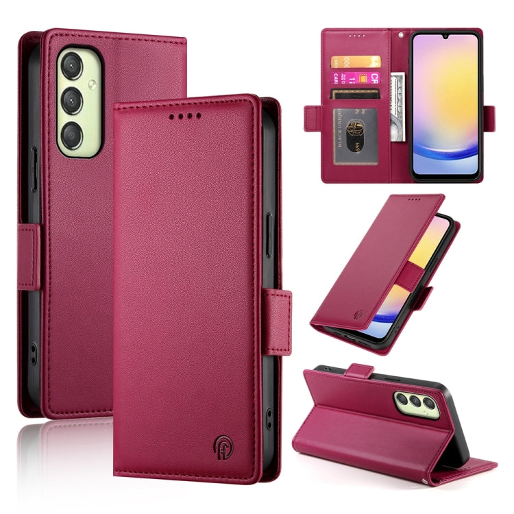 Custodia per telefono in pelle smerigliata magnetica con fibbia laterale, For Samsung Galaxy A05, For Samsung Galaxy A05s, For Samsung Galaxy A25 5G Global