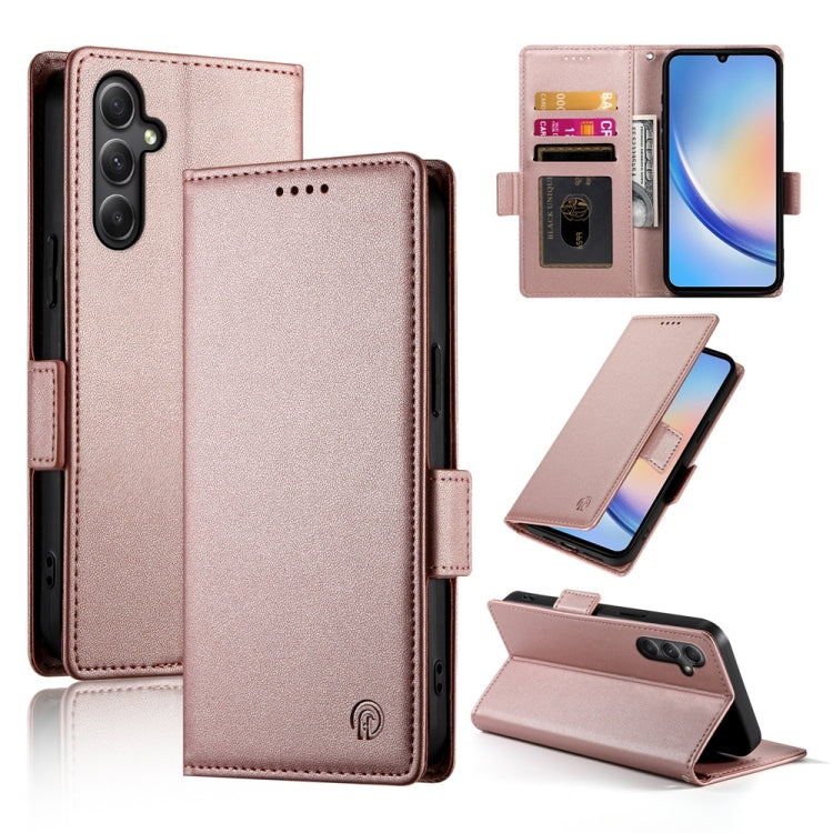 Custodia per telefono in pelle smerigliata magnetica con fibbia laterale, For Samsung Galaxy A24 4G Global, For Samsung Galaxy A14 4G / 5G, For Samsung Galaxy A34 5G