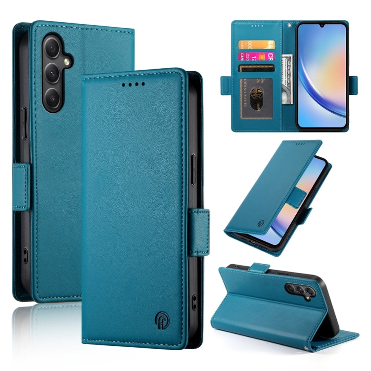 Custodia per telefono in pelle smerigliata magnetica con fibbia laterale, For Samsung Galaxy A24 4G Global, For Samsung Galaxy A14 4G / 5G, For Samsung Galaxy A34 5G