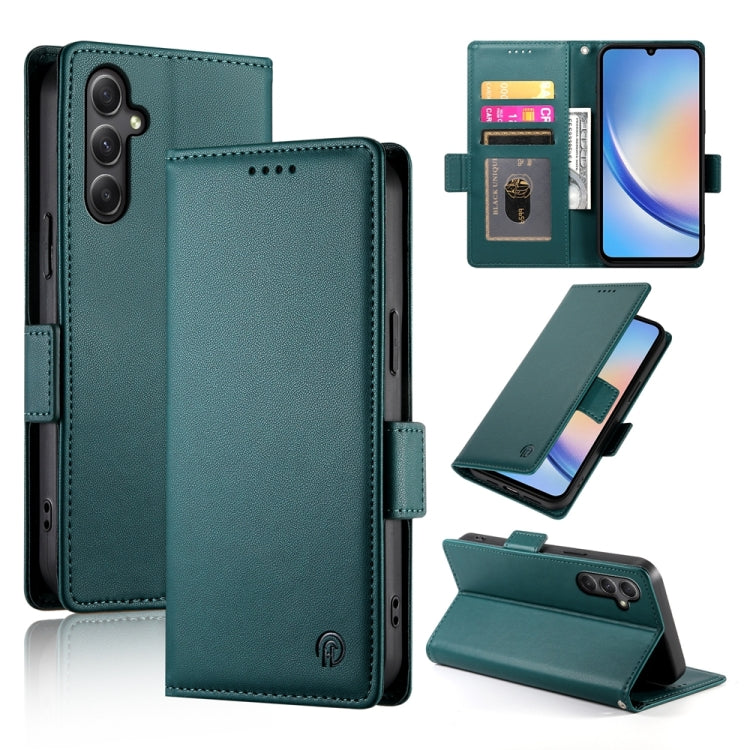 Custodia per telefono in pelle smerigliata magnetica con fibbia laterale, For Samsung Galaxy A24 4G Global, For Samsung Galaxy A14 4G / 5G, For Samsung Galaxy A34 5G