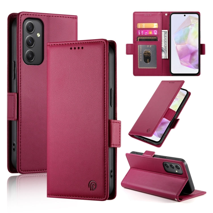 Custodia per telefono in pelle smerigliata magnetica con fibbia laterale, For Samsung Galaxy A16 5G, For Samsung Galaxy A55 5G, For Samsung Galaxy A35 5G