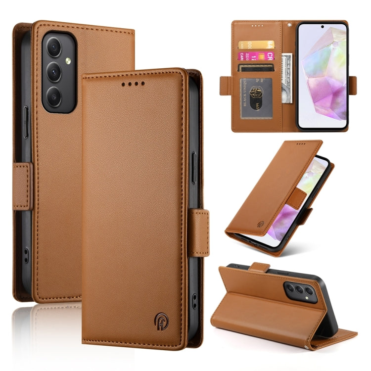 Custodia per telefono in pelle smerigliata magnetica con fibbia laterale, For Samsung Galaxy A16 5G, For Samsung Galaxy A55 5G, For Samsung Galaxy A35 5G