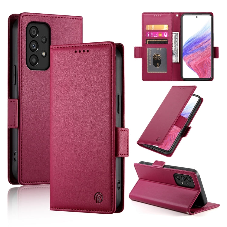 Custodia per telefono in pelle smerigliata magnetica con fibbia laterale, For Samsung Galaxy A13 4G / 5G / A04s, For Samsung Galaxy A23 4G / 5G, For Samsung Galaxy A53 5G