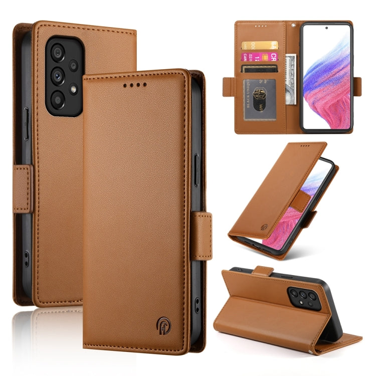 Custodia per telefono in pelle smerigliata magnetica con fibbia laterale, For Samsung Galaxy A13 4G / 5G / A04s, For Samsung Galaxy A23 4G / 5G, For Samsung Galaxy A53 5G