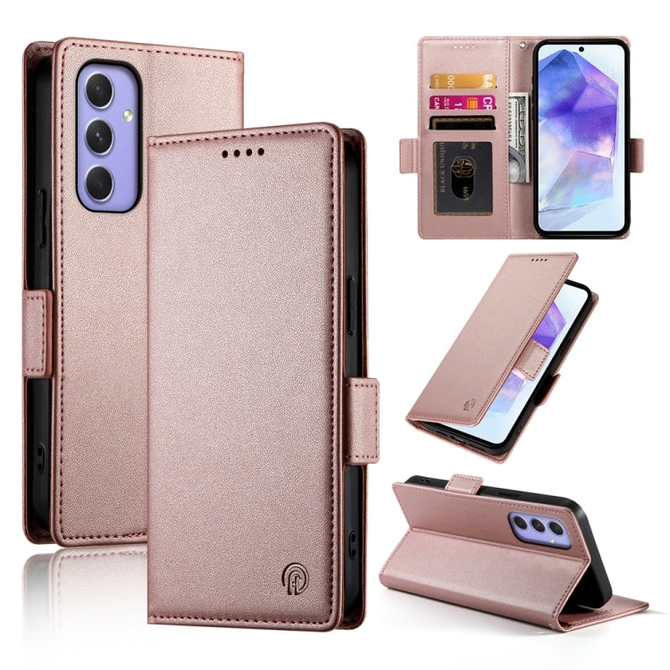 Custodia per telefono in pelle smerigliata magnetica con fibbia laterale, For Samsung Galaxy A16 5G, For Samsung Galaxy A55 5G, For Samsung Galaxy A35 5G