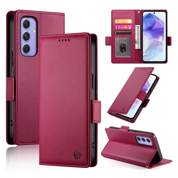 Custodia per telefono in pelle smerigliata magnetica con fibbia laterale, For Samsung Galaxy A16 5G, For Samsung Galaxy A55 5G, For Samsung Galaxy A35 5G