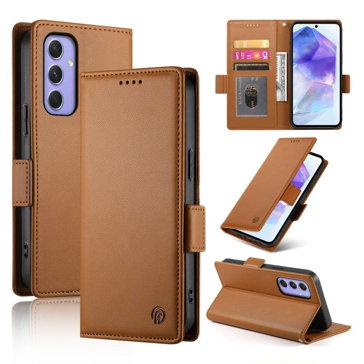 Custodia per telefono in pelle smerigliata magnetica con fibbia laterale, For Samsung Galaxy A16 5G, For Samsung Galaxy A55 5G, For Samsung Galaxy A35 5G