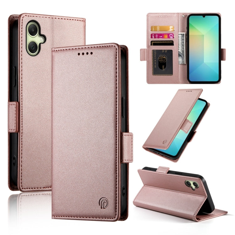 Custodia per telefono in pelle smerigliata magnetica con fibbia laterale, For Samsung Galaxy A26 5G / A16 / A17 4G, For Samsung Galaxy A06 4G / 5G / A07 4G, For Samsung Galaxy A36