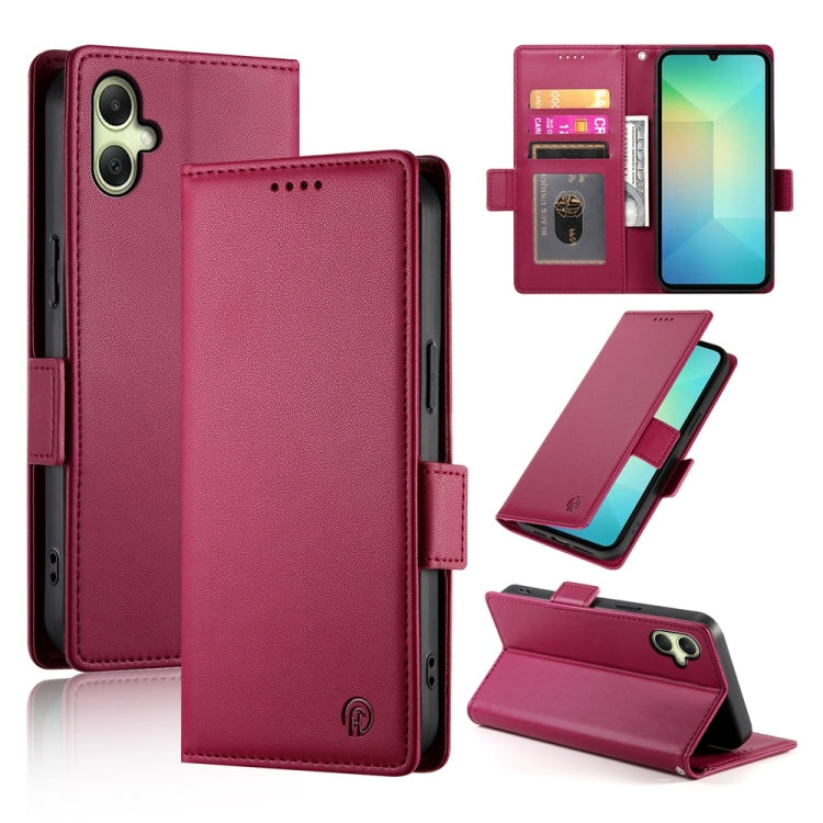 Custodia per telefono in pelle smerigliata magnetica con fibbia laterale, For Samsung Galaxy A26 5G / A16 / A17 4G, For Samsung Galaxy A06 4G / 5G / A07 4G, For Samsung Galaxy A36