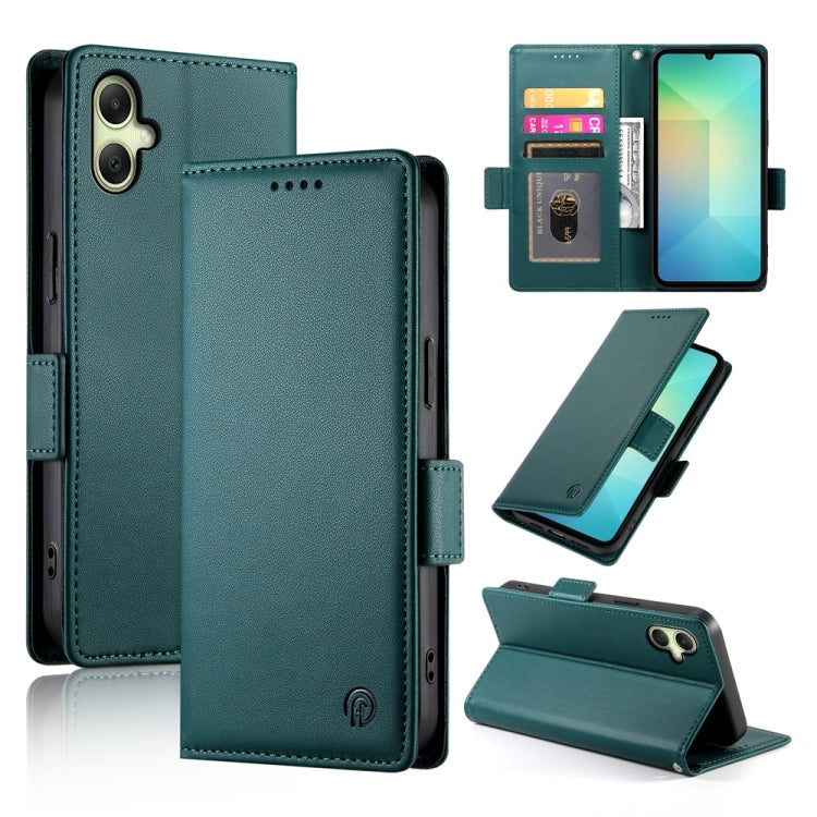 Custodia per telefono in pelle smerigliata magnetica con fibbia laterale, For Samsung Galaxy A26 5G / A16 / A17 4G, For Samsung Galaxy A06 4G / 5G / A07 4G, For Samsung Galaxy A36