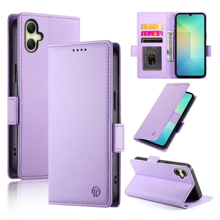 Custodia per telefono in pelle smerigliata magnetica con fibbia laterale, For Samsung Galaxy A26 5G / A16 / A17 4G, For Samsung Galaxy A06 4G / 5G / A07 4G, For Samsung Galaxy A36