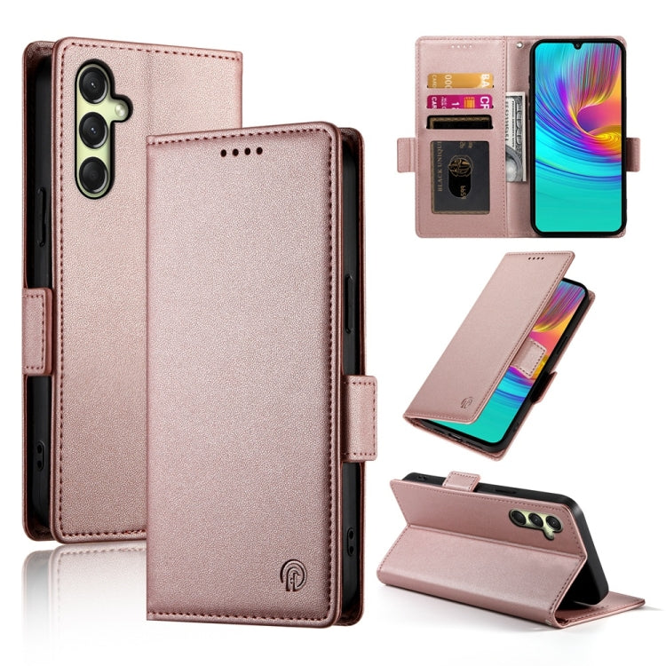 Custodia per telefono in pelle smerigliata magnetica con fibbia laterale, For Samsung Galaxy A16 5G, For Samsung Galaxy A55 5G, For Samsung Galaxy A35 5G