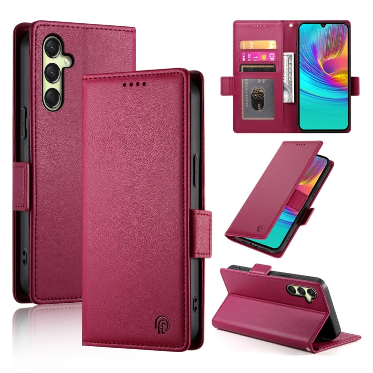 Custodia per telefono in pelle smerigliata magnetica con fibbia laterale, For Samsung Galaxy A16 5G, For Samsung Galaxy A55 5G, For Samsung Galaxy A35 5G