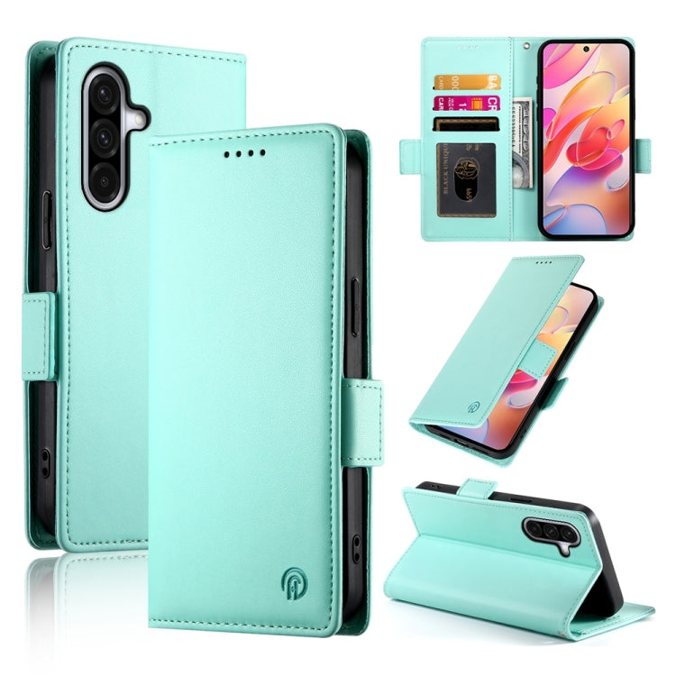Custodia per telefono in pelle smerigliata magnetica con fibbia laterale, For Samsung Galaxy A26 5G / A16 / A17 4G, For Samsung Galaxy A06 4G / 5G / A07 4G, For Samsung Galaxy A36