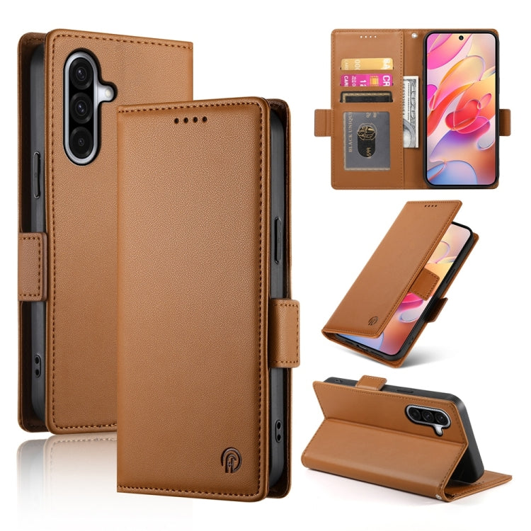 Custodia per telefono in pelle smerigliata magnetica con fibbia laterale, For Samsung Galaxy A26 5G / A16 / A17 4G, For Samsung Galaxy A06 4G / 5G / A07 4G, For Samsung Galaxy A36