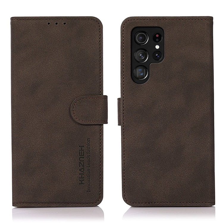 Custodia per telefono in pelle con texture opaca KHAZNEH, For Samsung Galaxy S25 Edge 5G, For Samsung Galaxy S25 Ultra 5G, For Samsung Galaxy S24 FE 5G