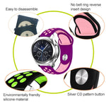 Per cinturino di ricambio in silicone bicolore da 22 mm per Samsung Gear S4 Active