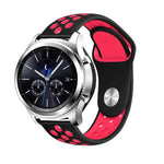 Per cinturino di ricambio in silicone bicolore da 22 mm per Samsung Gear S4 Active