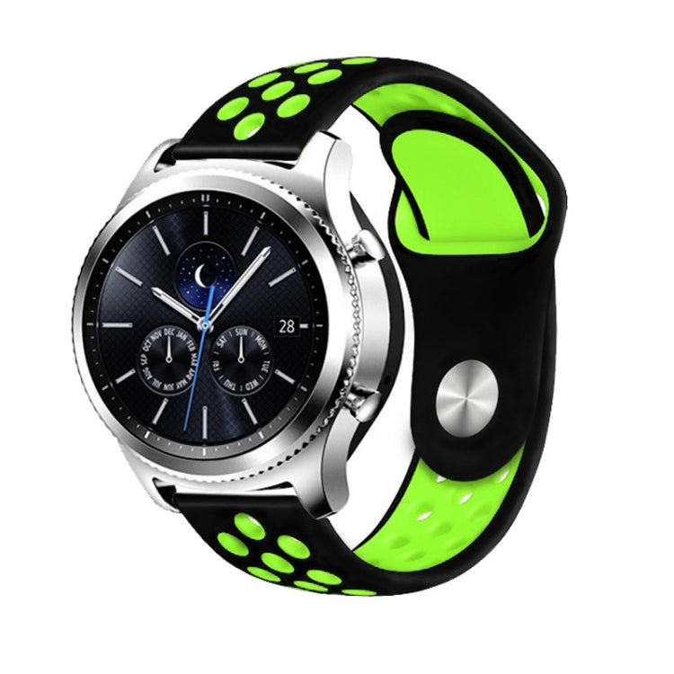 Per cinturino di ricambio in silicone bicolore da 22 mm per Samsung Gear S4 Active