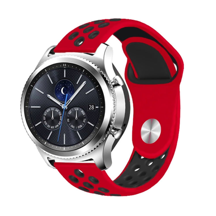 Per cinturino di ricambio in silicone bicolore da 22 mm per Samsung Gear S4 Active