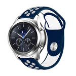 Per cinturino di ricambio in silicone bicolore da 22 mm per Samsung Gear S4 Active