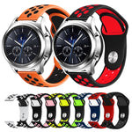 Per cinturino di ricambio in silicone bicolore da 22 mm per Samsung Gear S4 Active