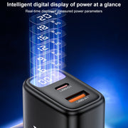 Caricabatterie Yesido YC12U 20W USB-C / Type-C + USB con display digitale, YC12U