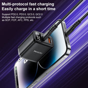 Caricabatterie Yesido YC12U 20W USB-C / Type-C + USB con display digitale, YC12U