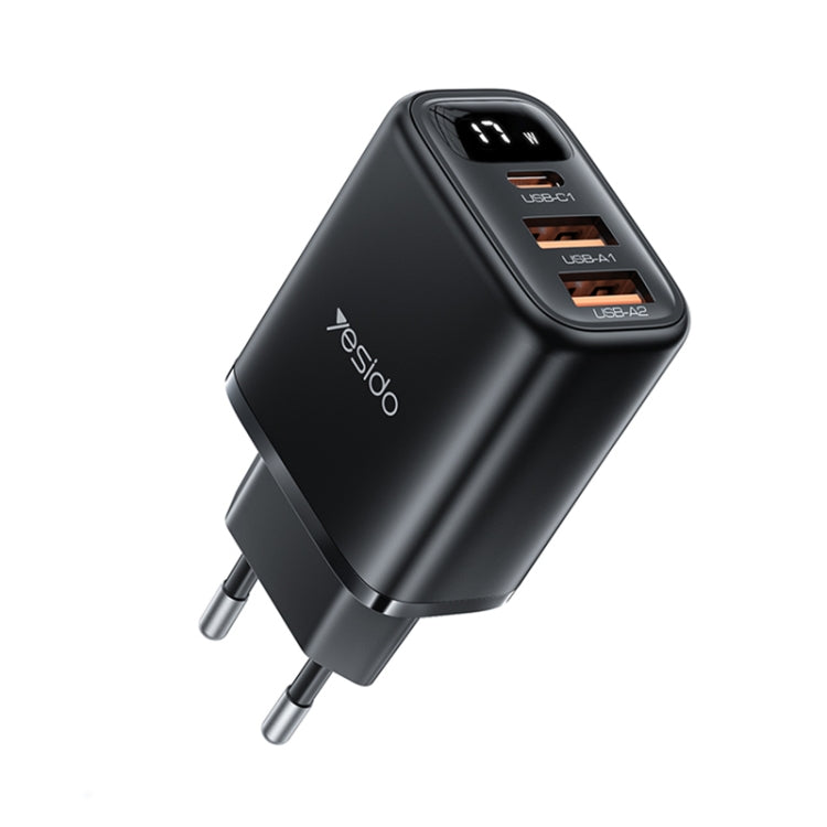Caricabatterie digitale Yesido YC67 17W USB / Type-C + Dual USB, YC67