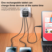 Caricabatterie digitale Yesido YC67 17W USB / Type-C + Dual USB, YC67
