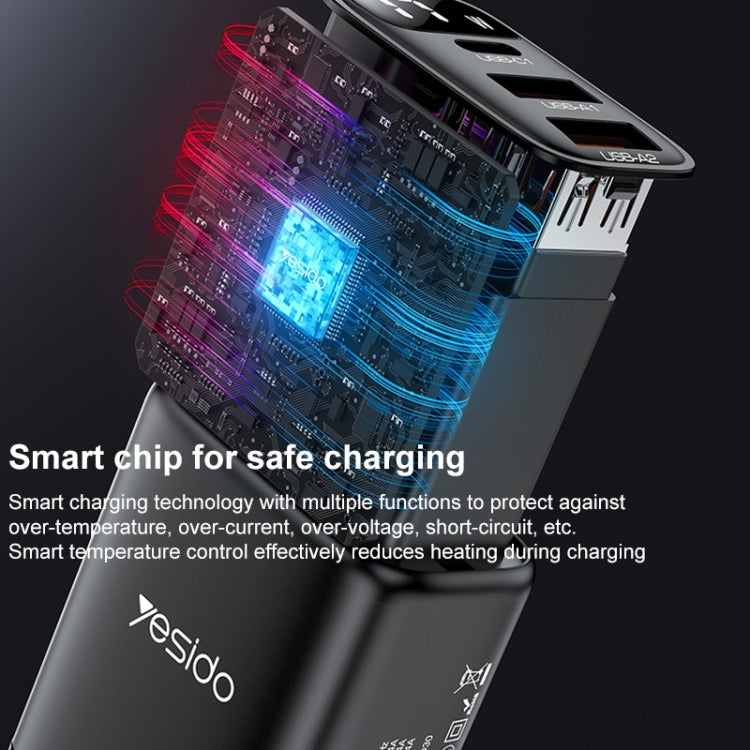 Caricabatterie digitale Yesido YC67 17W USB Type-C Dual USB