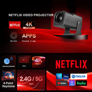 Y6S 4K Android 12.0 Proiettore portatile HD Mini WiFi per la casa, US Plug, EU Plug, UK Plug, AU Plug