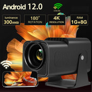 Y6S 4K Android 12.0 Proiettore portatile HD Mini WiFi per la casa, US Plug, EU Plug, UK Plug, AU Plug