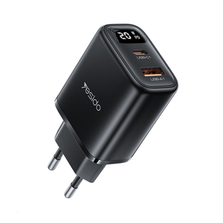Caricabatterie Yesido YC68 20W USB-C + USB EU Plug