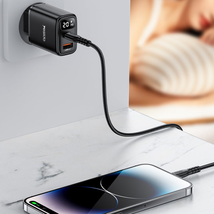 Caricabatterie Yesido YC68 20W USB-C + USB EU Plug