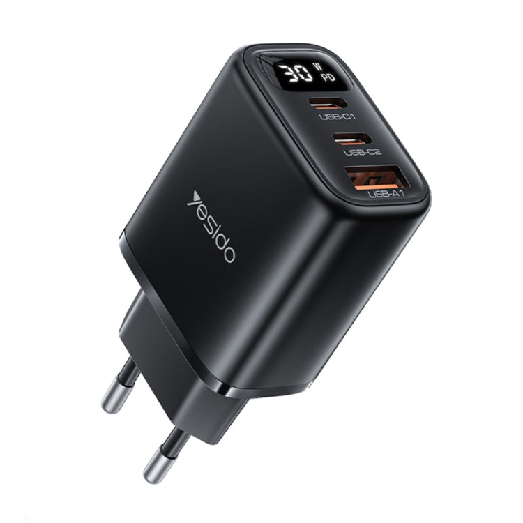 Caricabatterie digitale Yesido YC69 30W USB + Dual USB-C / Type-C, specifiche: spina UE, YC69