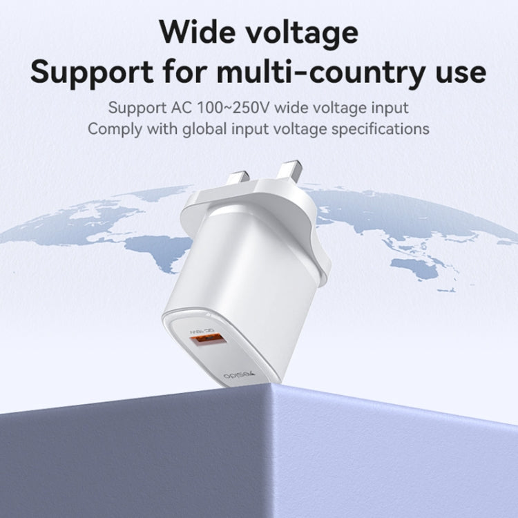 Caricabatterie rapido USB Yesido YC85 PD 18W