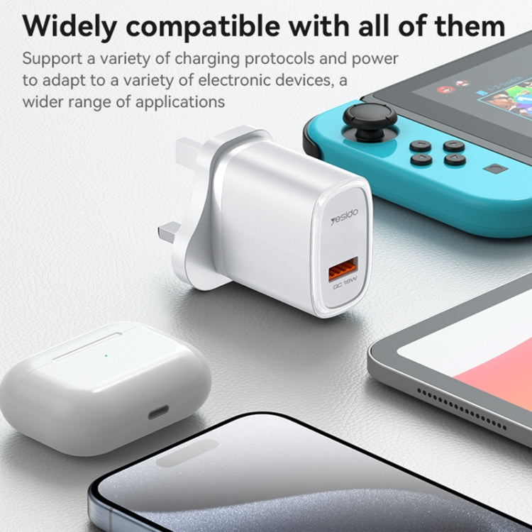 Caricabatterie rapido USB Yesido YC85 PD 18W