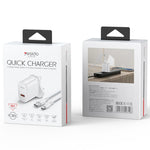 Caricabatterie rapido USB Yesido 18W con cavo USB-C