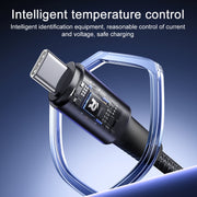 Cavo dati intrecciato per ricarica rapida USB-Type-C REMAX RC-C099 da 1,2 m e 66 W, USB to Type-C