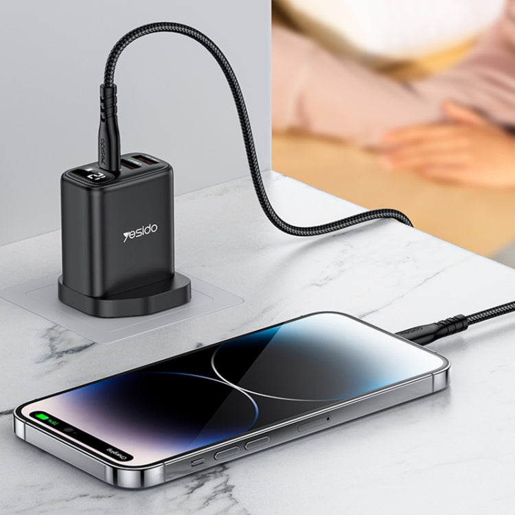 Caricabatterie digitale Yesido YC86 17W USB-C e Dual USB