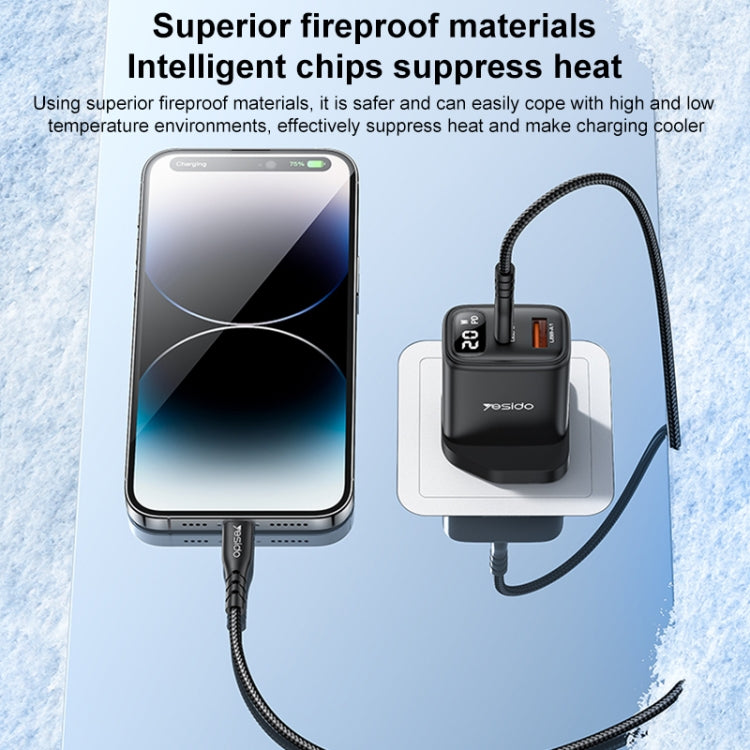 Caricabatterie Yesido YC87 PD 20W USB-C con display digitale