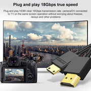 Cavo di collegamento video da HDMI a Mini HDMI 4K UHD 18 Gbps, 0.3m, 0.5m, 1m