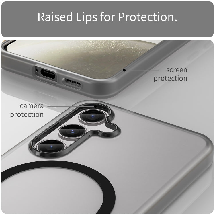 Custodia per telefono a copertura totale in TPU + PC traslucido satinato MagSafe, For Samsung Galaxy S24 5G, For Samsung Galaxy S23 Ultra 5G