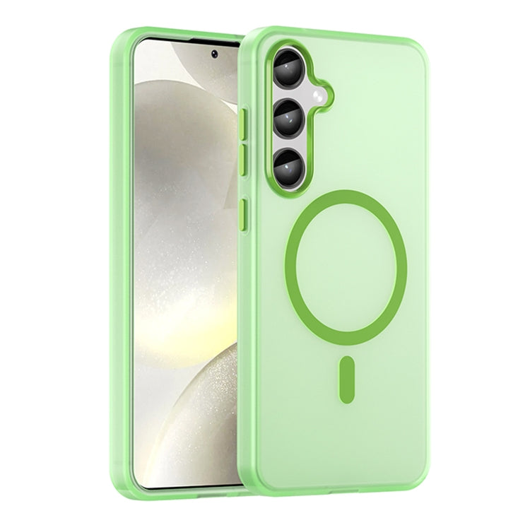 Custodia per telefono a copertura totale in TPU + PC traslucido satinato MagSafe, For Samsung Galaxy S24 Ultra 5G, For Samsung Galaxy S24+ 5G