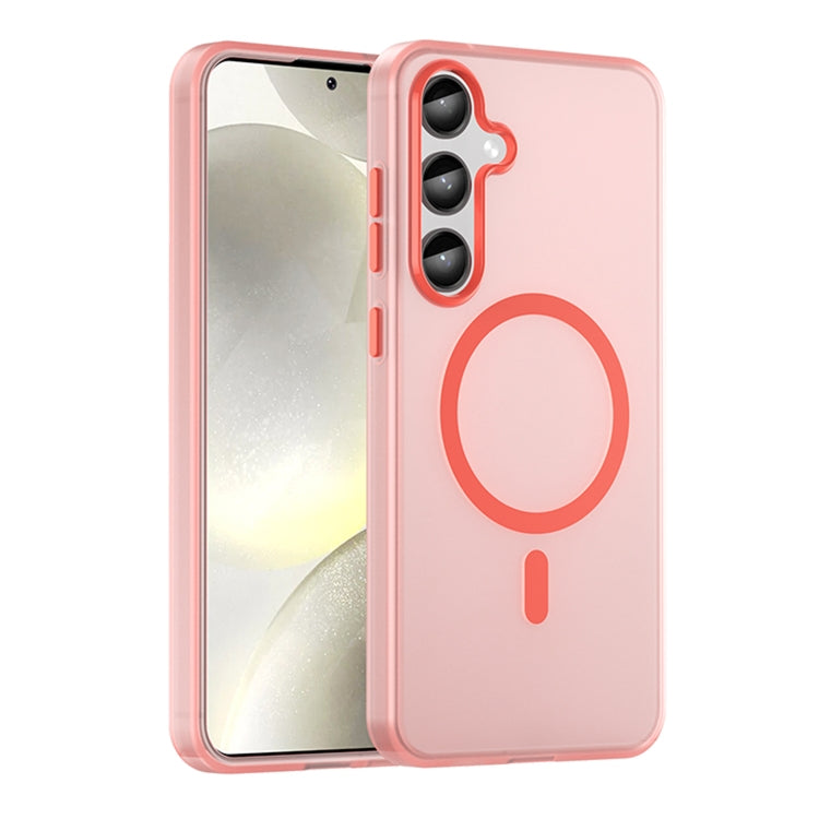Custodia per telefono a copertura totale in TPU + PC traslucido satinato MagSafe, For Samsung Galaxy S24 Ultra 5G, For Samsung Galaxy S24+ 5G